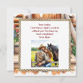 カントリー&ウェスタン ロマンティック バレンタインデー シーズンカード (裏面)