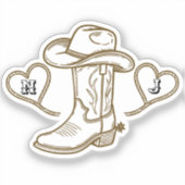 カントリー・ウェスタン ヴィンテージ ラスト ロデオ バチェロレッテ シール (正面)