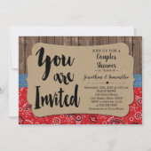 カントリー·ウェディングに欧米のカップルが登場する 招待状 (正面)