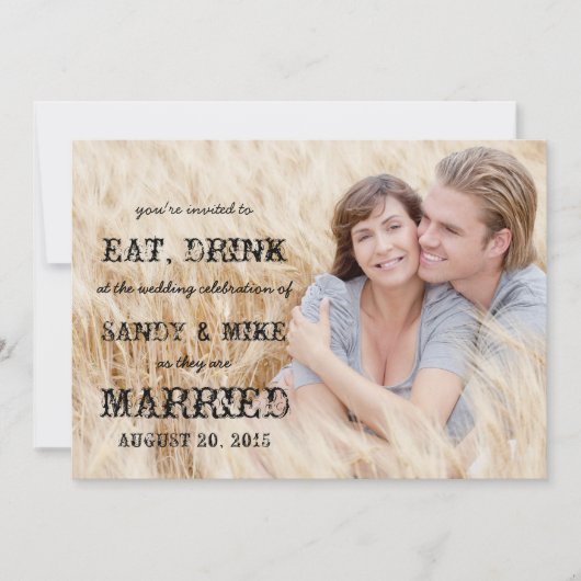 カントリー·ウェディング食べ(Country Weding) 招待状 (正面)