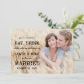 カントリー·ウェディング食べ(Country Weding) 招待状 (スタンド正面)