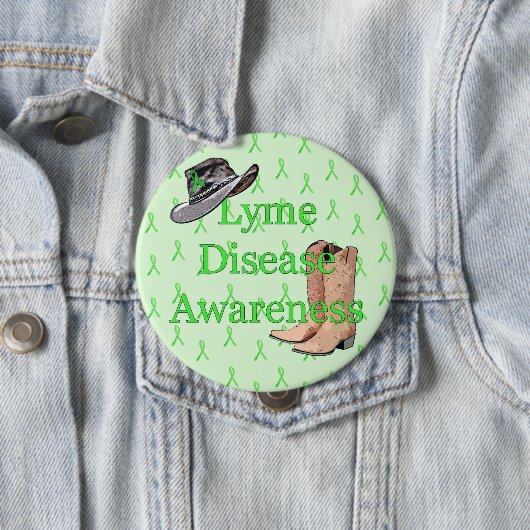 カントリー&ウエスタンカウボーイ女性のカーボーイライム病 缶バッジ (インサイチュ)