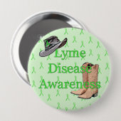 カントリー&ウエスタンカウボーイ女性のカーボーイライム病 缶バッジ (正面&裏面)