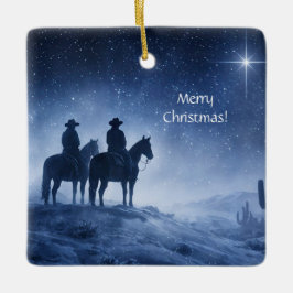 カントリー ウエスタン カウボーイ サウスウェスタン デザート クリスマス セラミックオーナメント