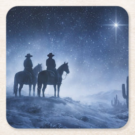 カントリー ウエスタン カウボーイ サウスウエスタン クリスマス スクエアペーパーコースター