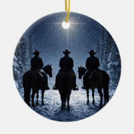カントリー ウエスタン カウボーイ ノーススター クリスマス セラミックオーナメント