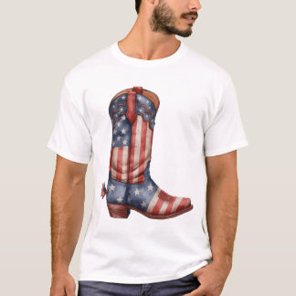 カントリー・ウエスタン・パトリオティックブーツ Tシャツ