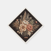 カントリー・ウエスタン・フラワーズ スタンダードカクテルナプキン (角)