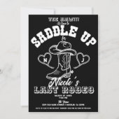 カントリー ウエスタン ヴィンテージ ラスト ロデオ ブライズテイル 招待状 (正面)