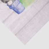 カントリー・ウォーター・カラー自転車、花&かわいいヨークシャーテリア 薄葉紙 (詳細)