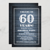 カントリー・ウッド60th誕生日パーティー 招待状 (正面/裏面)