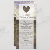 カントリー・ウッド・ハート結婚・メニュー メニュー (正面/裏面)