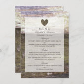 カントリー・ウッド・ハート結婚・メニュー メニュー (正面/裏面)
