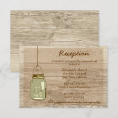 カントリー ウッド リアルな メイソンジャー 受付 カード (正面/裏面)