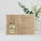 カントリー ウッド リラックス メイソンジャー 結婚式 出席確認 出欠カード (スタンド正面)