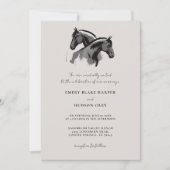 カントリー・ウマ・スケッチ西素朴写真結婚ズ 招待状 (正面)