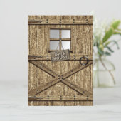 カントリー オープンハウス ご招待 - ラスティック ドア 招待状 (スタンド正面)