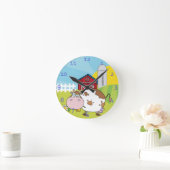 カントリー・カウズデザイン ラウンド壁時計 (ホーム)