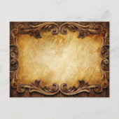 カントリー・カウボーイ・ウェスタン・ウェディングは日付を保存 案内ポストカード (裏面)