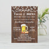 カントリー・カップルのシャワーを行う前のタコスとブリュース 招待状 (スタンド正面)