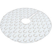 カントリー・クリスマスの素朴なトナカイの〔雄ジカの〕枝角パターン ブラッシュドポリエステルツリースカート (アングル)