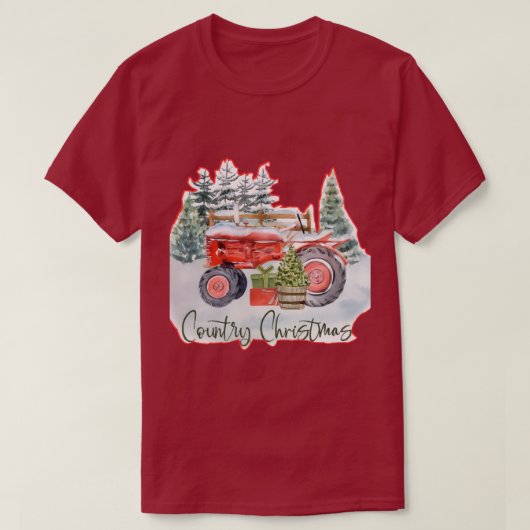 カントリー・クリスマス Tシャツ (デザイン正面)