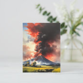 カントリー・サイドの激しい激しい火山嵐 ポストカード (スタンド正面)