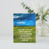 カントリー・サイド・ランドスケープ・オブ・サンクリストファー ポストカード (スタンド正面)