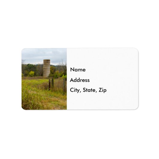 カントリー・サイロ住所 シール (正面)