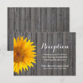 カントリー サンキライ バーン ウッド ウェディング レセプション エンクロージャーカード (正面/裏面)