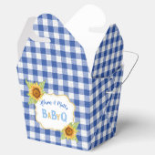 カントリー サンフラワーズ ブルー ギンガム チェック ベビーQ BBQ フェイバーボックス (オープン)
