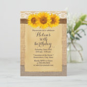 カントリー サンフラワーズ ラーストラブパーティー 誕生日パーティー 招待状 (スタンド正面)