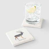 カントリー・シカ ストーンコースター (横)