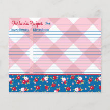 カントリー シャビー チック 花柄と格子模様 オーダーメイド