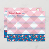 カントリー シャビー チック 花柄と格子模様 オーダーメイド (正面/裏面)