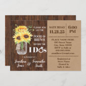 カントリー・シャワー前のひまわりフード&ブリーズ 招待状 (正面/裏面)