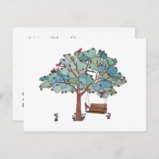 カントリー・スイングとレッドバードの動きに関する発表 案内ポストカード (正面/裏面)