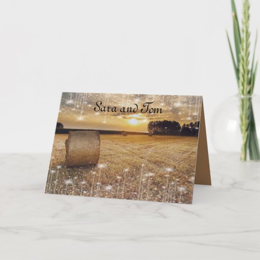 カントリー スタイルの結婚式招待状 招待状 (正面)