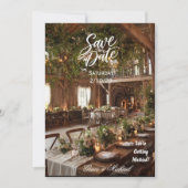 カントリー スタイルの Save the Date カード (正面)