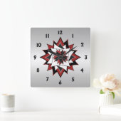 カントリー・スター スクエア壁時計 (ホーム)