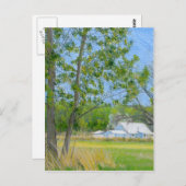 カントリー スプリング カラー鉛筆画 ポストカード (正面/裏面)