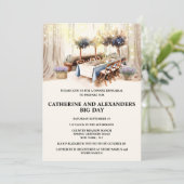 カントリー・ダイニング・ラベンダー・アル・フレスコエレガントコ・ライト 招待状 (スタンド正面)