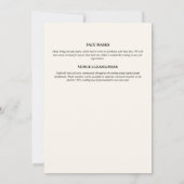 カントリー・ダイニング・ラベンダー・アル・フレスコエレガントコ・ライト 招待状 (裏面)