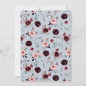 カントリー・ダスティブルーとブルゴーニュの花結婚の香り 招待状 (裏面)