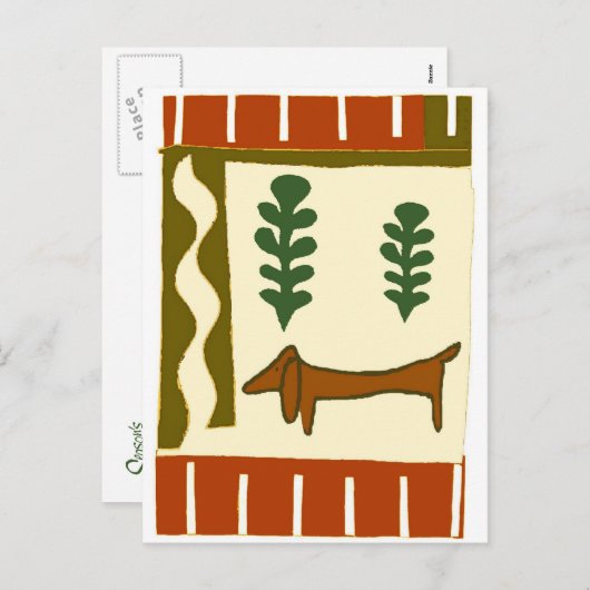 カントリー・ダックシュント・シーズンのご挨拶 シーズンポストカード (正面/裏面)