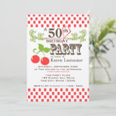 カントリー チェリー バースデー 招待状 (スタンド正面)