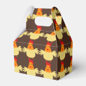 カントリー・チキン・パターン・パーティの好意ボックス フェイバーボックス (裏面サイド)