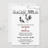 カントリー・チキン・ファーム結婚・イン・ワン 招待状 (正面)