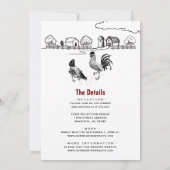 カントリー・チキン・ファーム結婚・イン・ワン 招待状 (裏面)