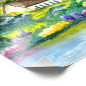 カントリー・チャーチの水絵画色 フォトプリント            (角)